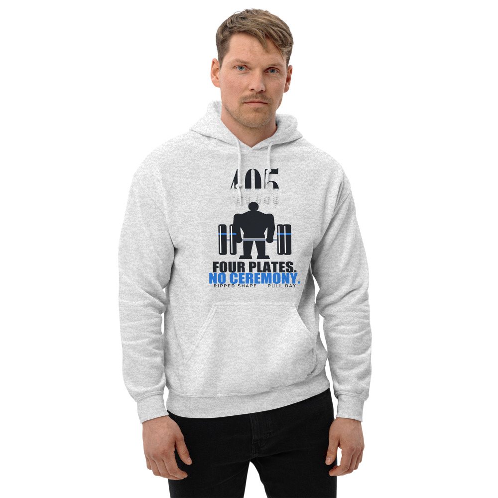 Ripped Shape 405 No Ceremony Strength Division Hoodie Front