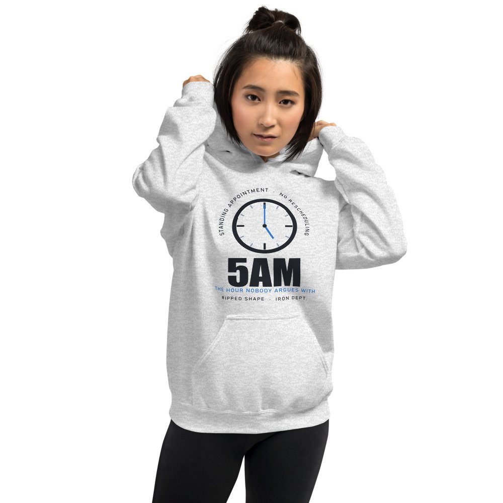 Ripped Shape 5AM Standing Appointment Strength Division Hoodie Front