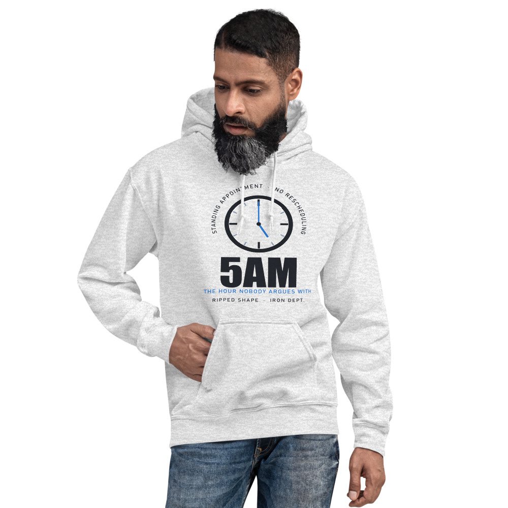 Ripped Shape 5AM Standing Appointment Strength Division Hoodie Front