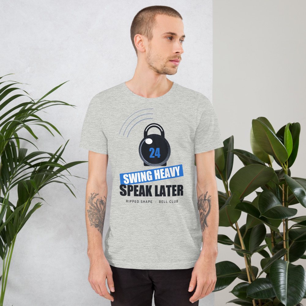 Ripped Shape Swing Heavy Speak Later Strength Division Tee
