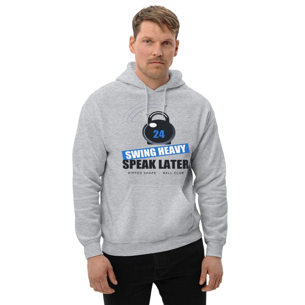 Ripped Shape Swing Heavy Speak Later Strength Division Hoodie Front