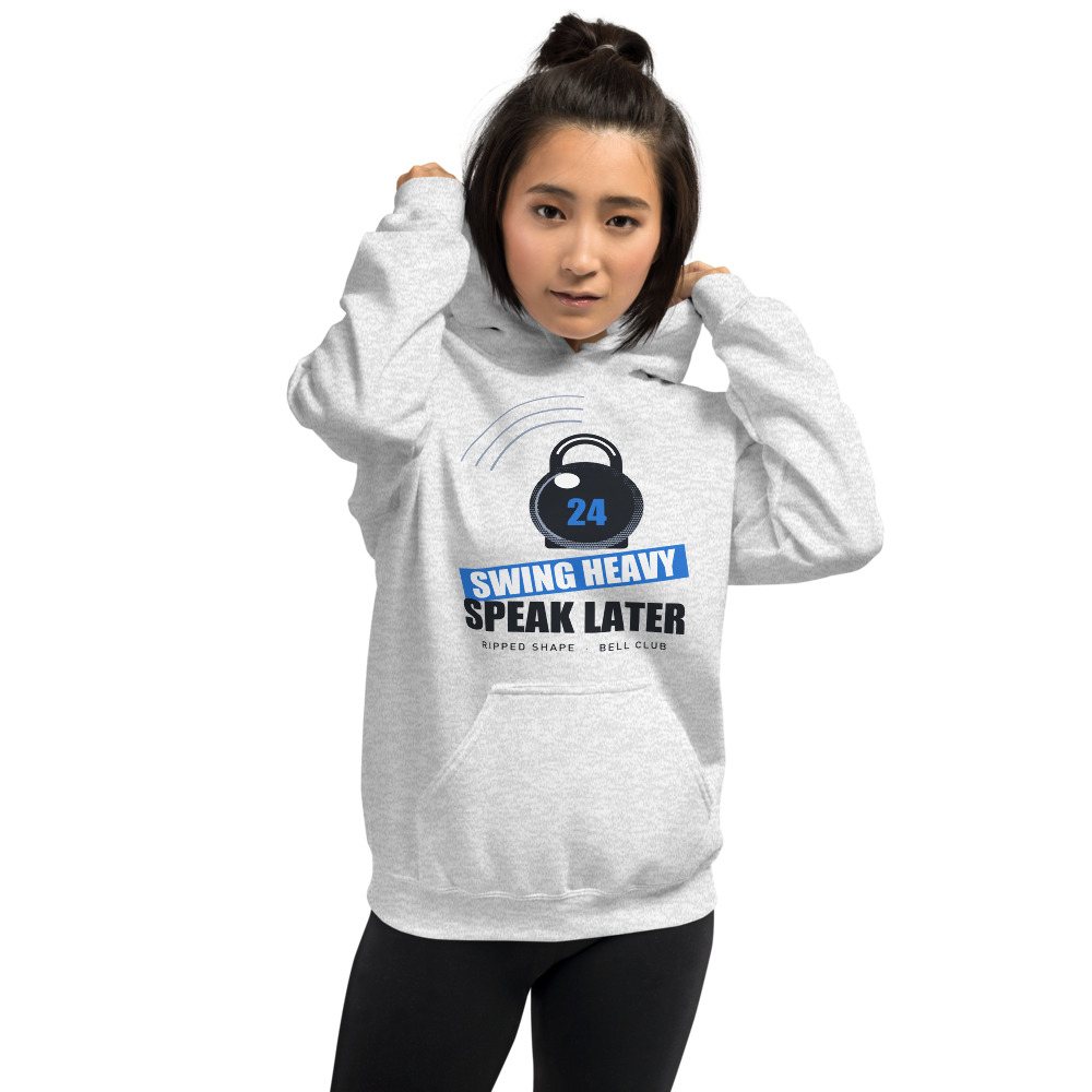 Ripped Shape Swing Heavy Speak Later Strength Division Hoodie Front