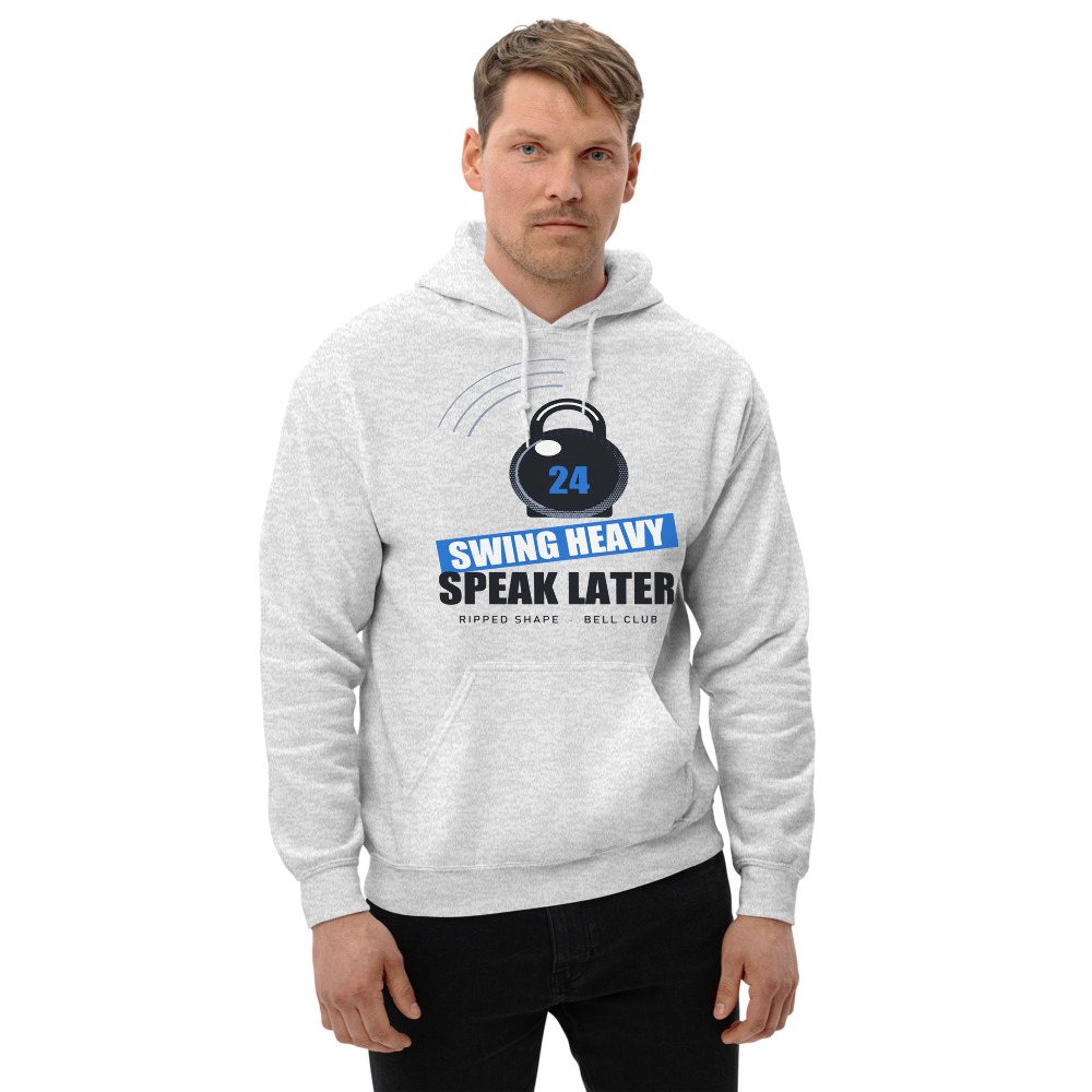 Ripped Shape Swing Heavy Speak Later Strength Division Hoodie Front