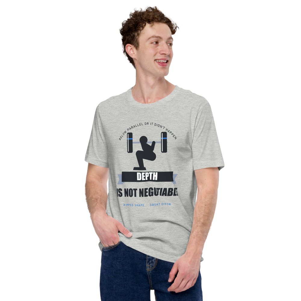Ripped Shape Depth Is Not Negotiable Strength Division Tee Front
