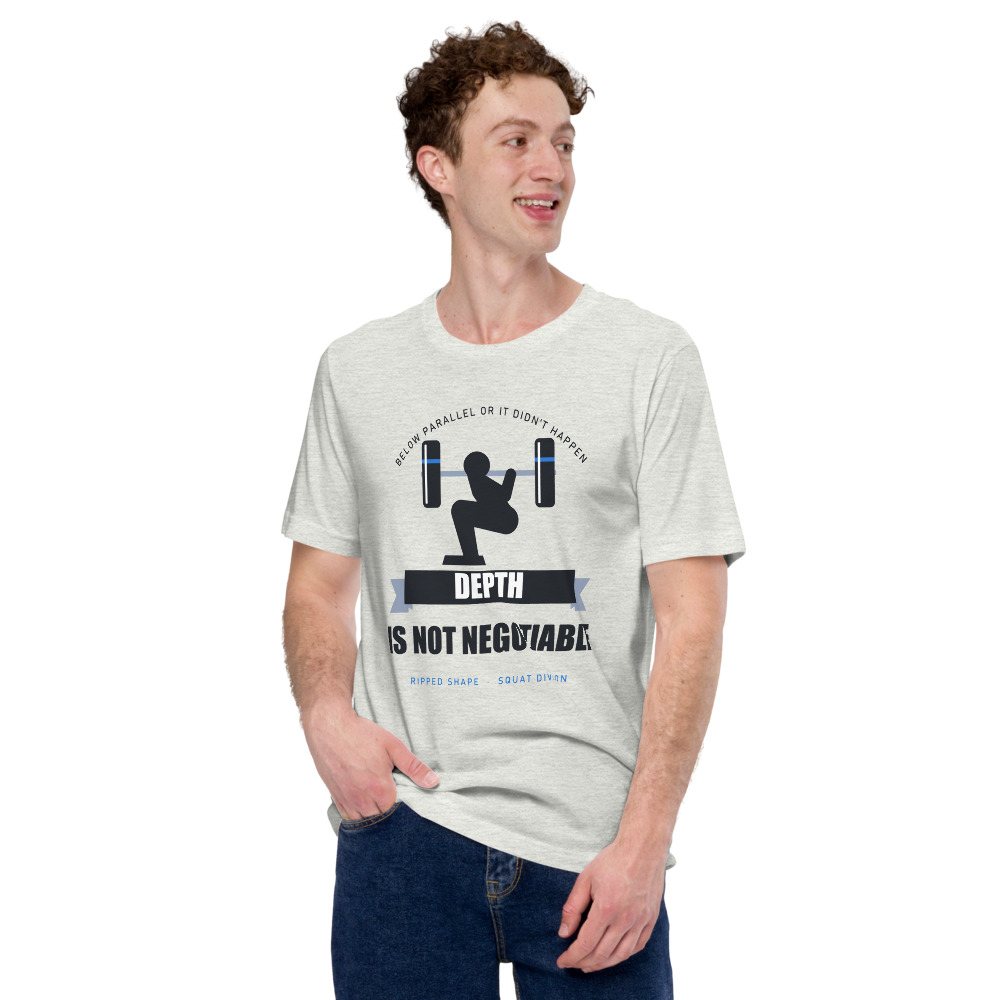 Ripped Shape Depth Is Not Negotiable Strength Division Tee Front