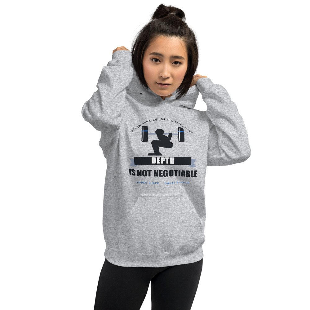 Ripped Shape Depth Is Not Negotiable Strength Division Hoodie