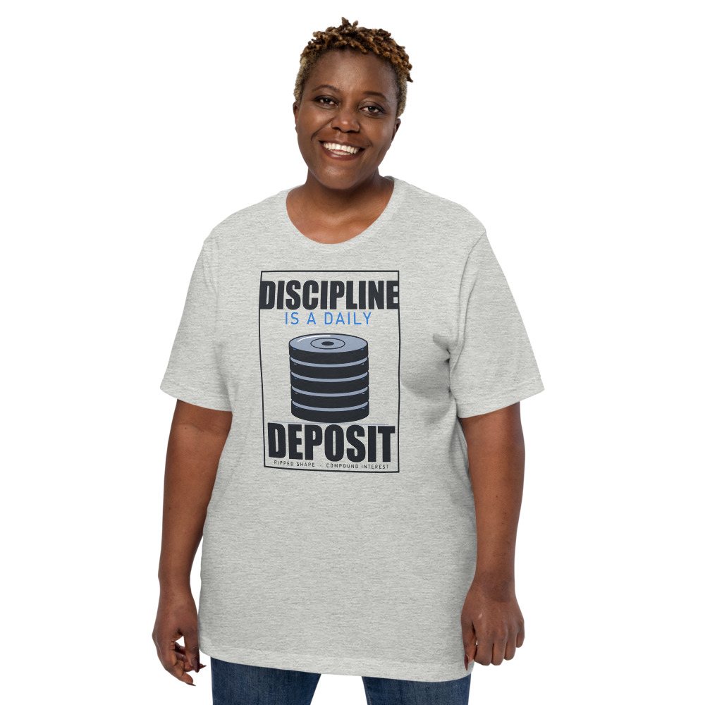 Ripped Shape Discipline Daily Deposit Strength Division Tee Front