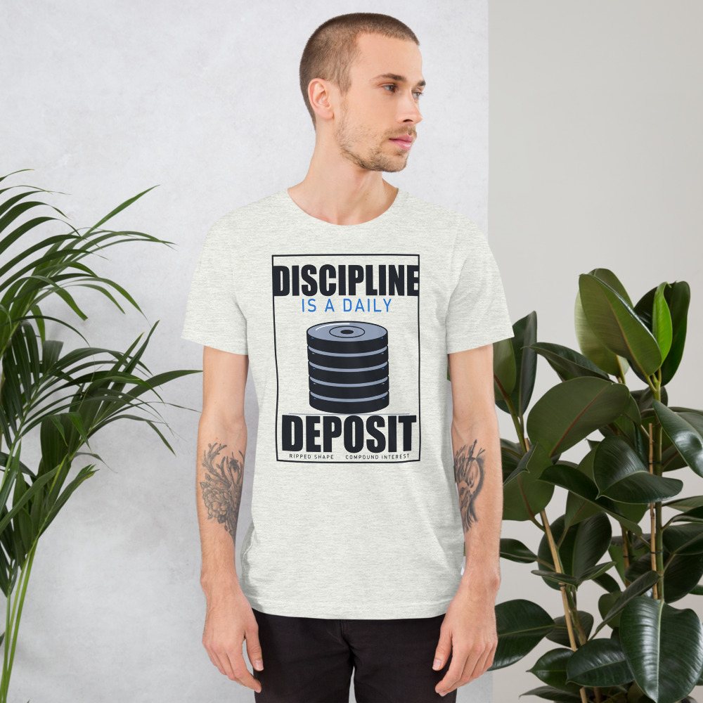 Ripped Shape Discipline Daily Deposit Strength Division Tee Front