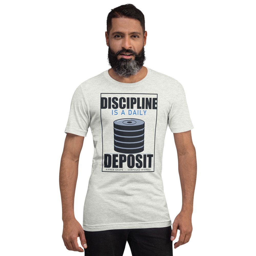 Ripped Shape Discipline Daily Deposit Strength Division Tee Front