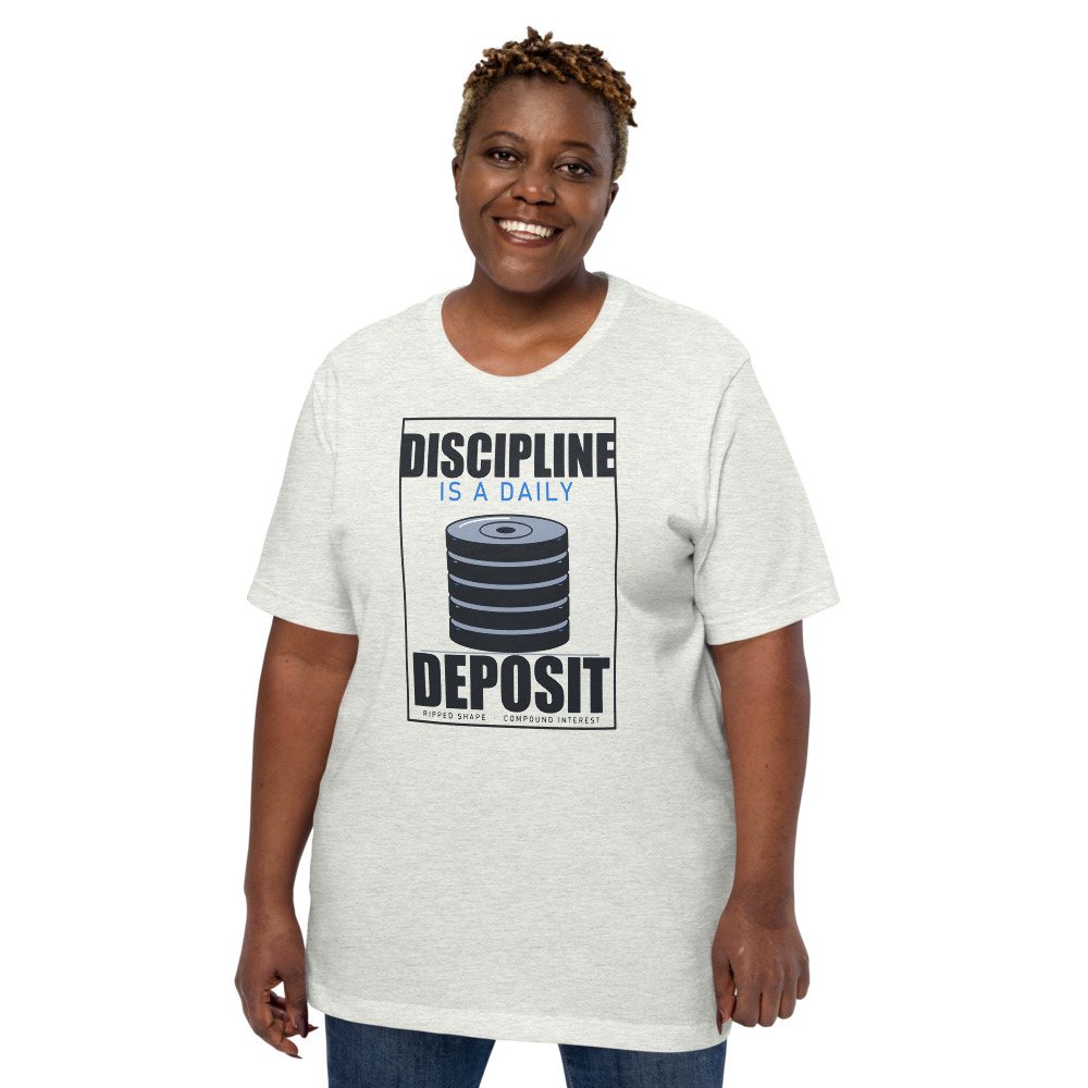 Ripped Shape Discipline Daily Deposit Strength Division Tee Front