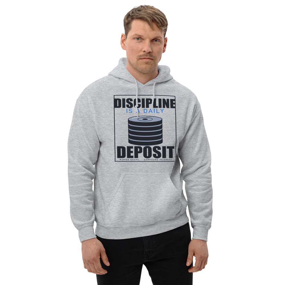 Ripped Shape Discipline Daily Deposit Strength Division Hoodie Front