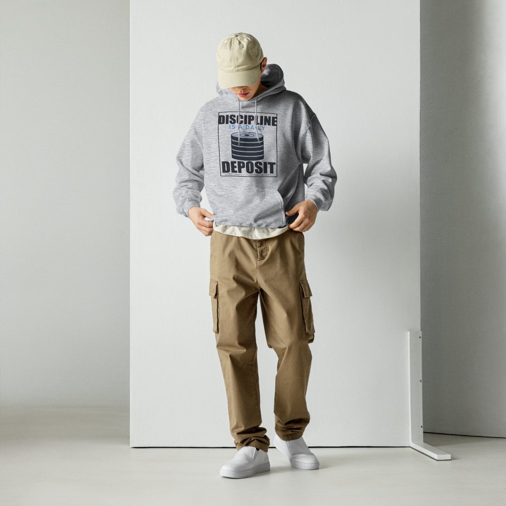 Ripped Shape Discipline Daily Deposit Strength Division Hoodie Front
