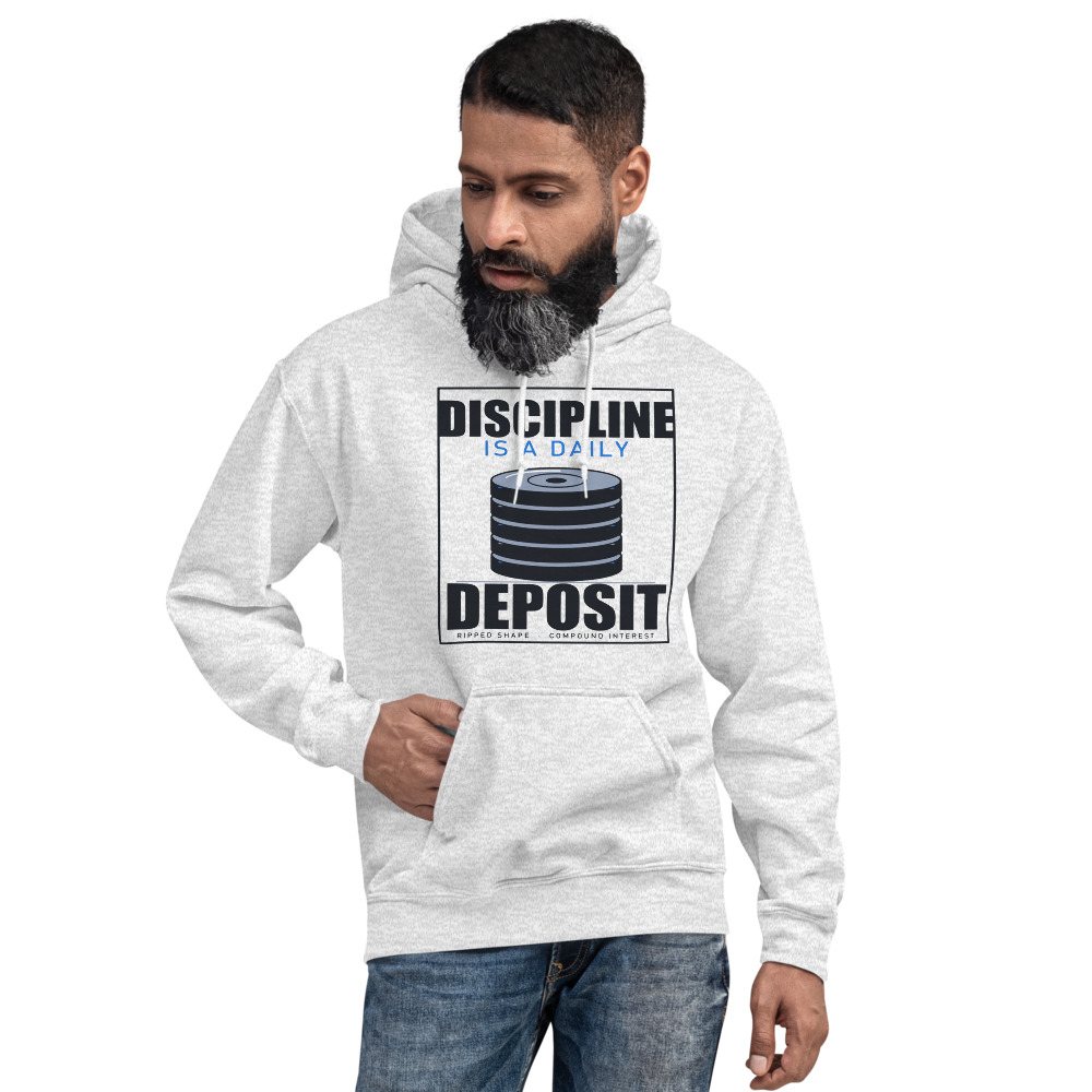 Ripped Shape Discipline Daily Deposit Strength Division Hoodie Front