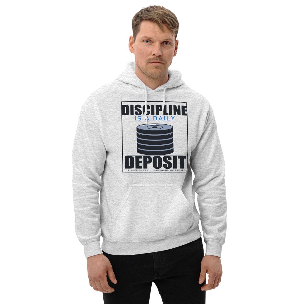 Ripped Shape Discipline Daily Deposit Strength Division Hoodie Front