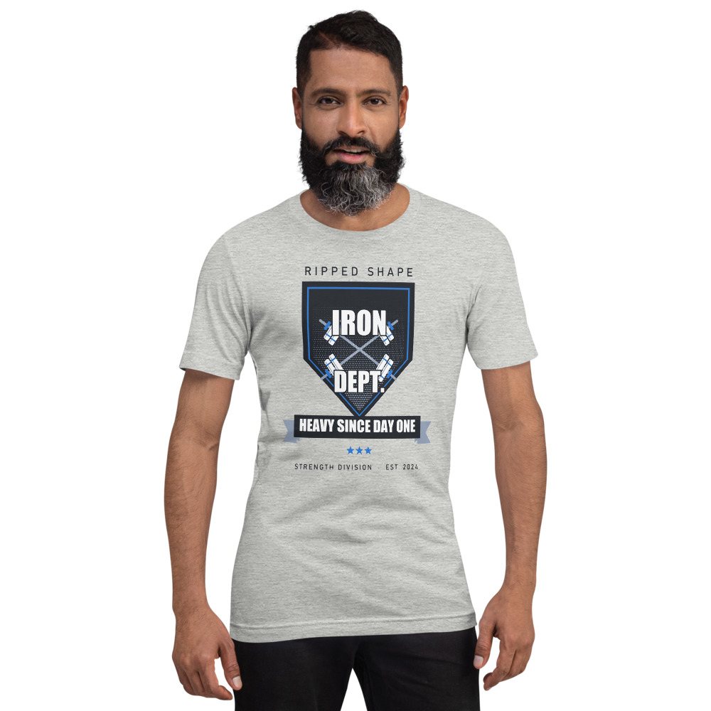 Ripped Shape Iron Dept. Crest Strength Division Tee