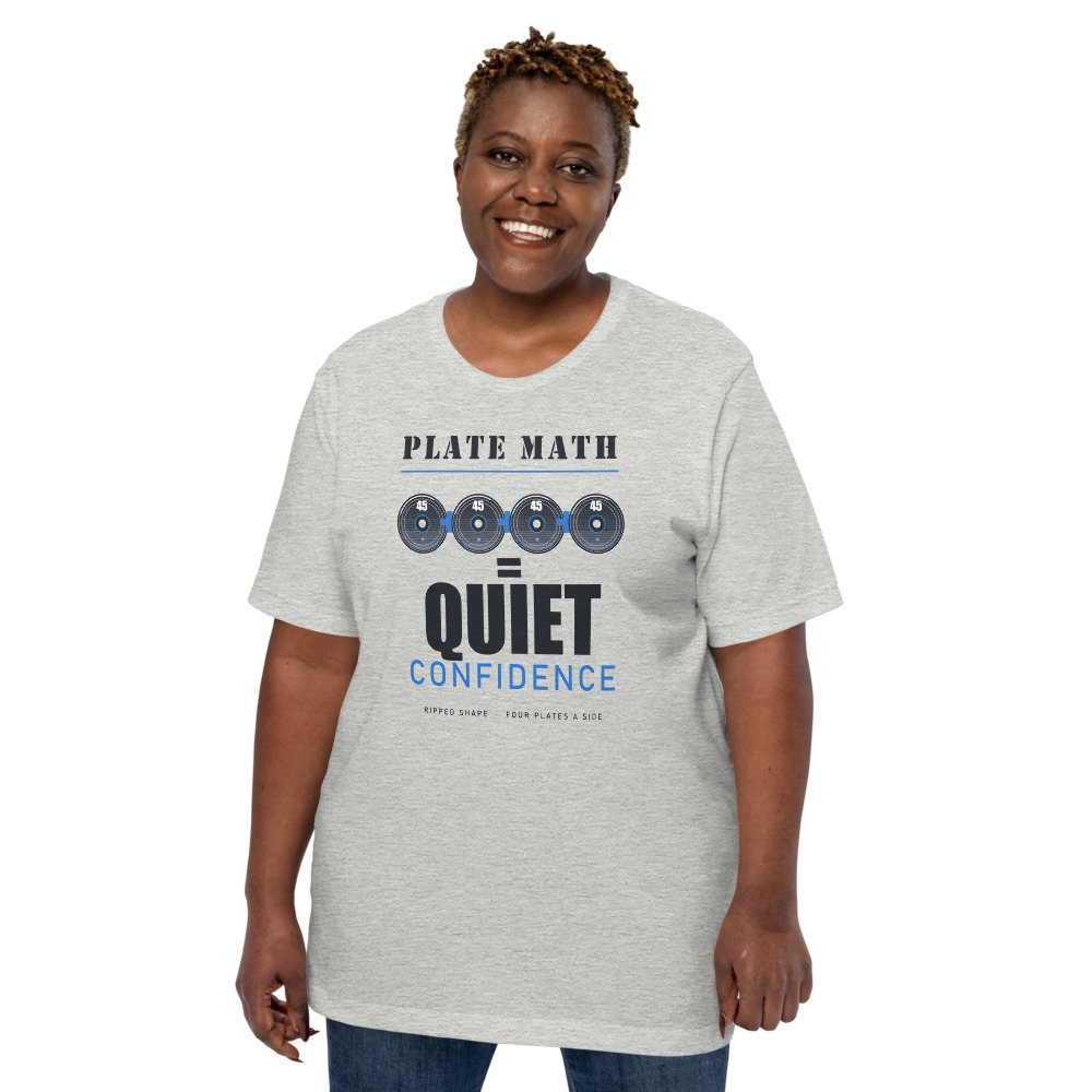 Ripped Shape Plate Math Strength Division Tee Front