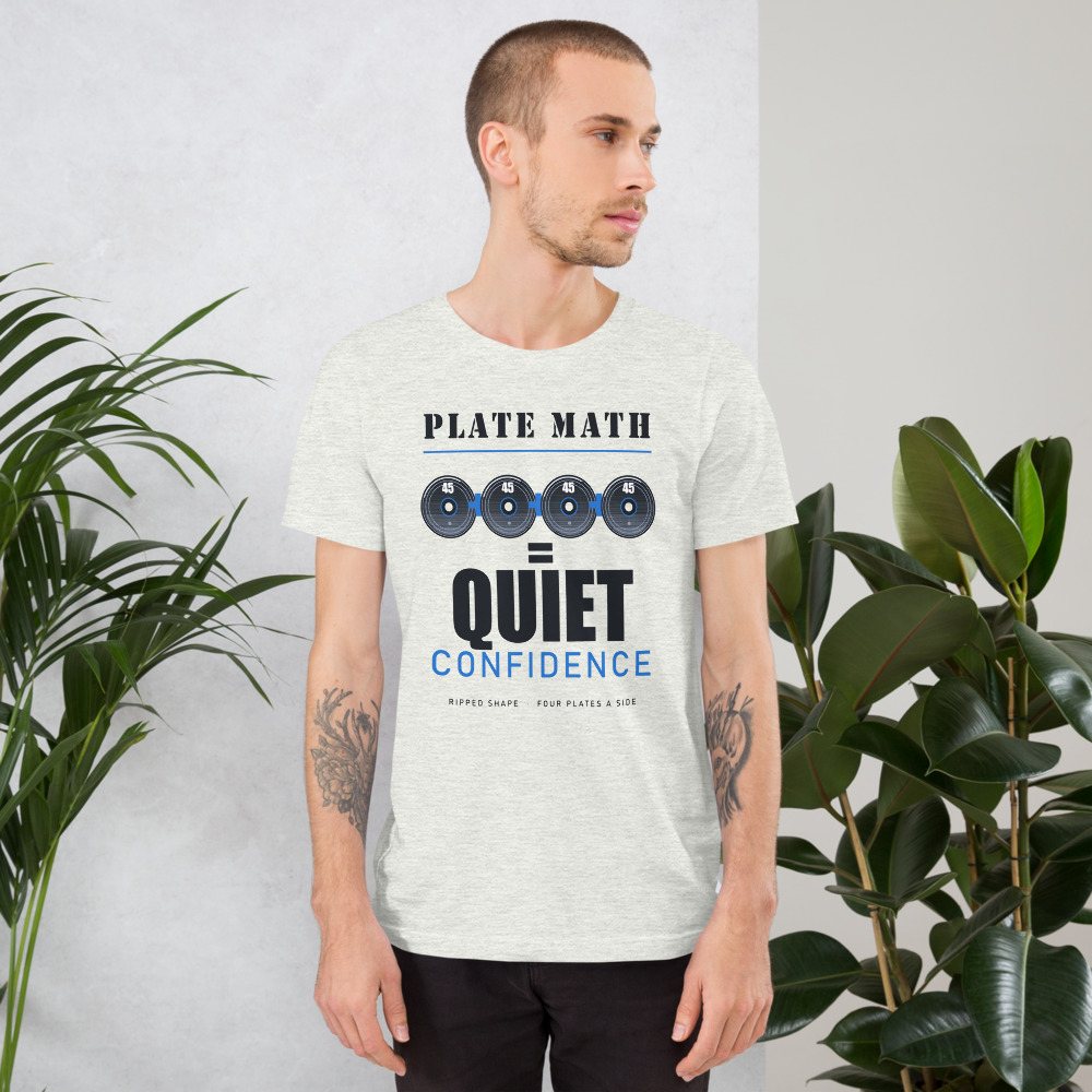 Ripped Shape Plate Math Strength Division Tee Front