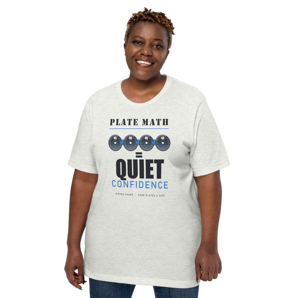Ripped Shape Plate Math Strength Division Tee Front