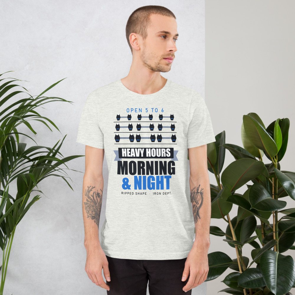 Ripped Shape Heavy Hours Strength Division Tee Front