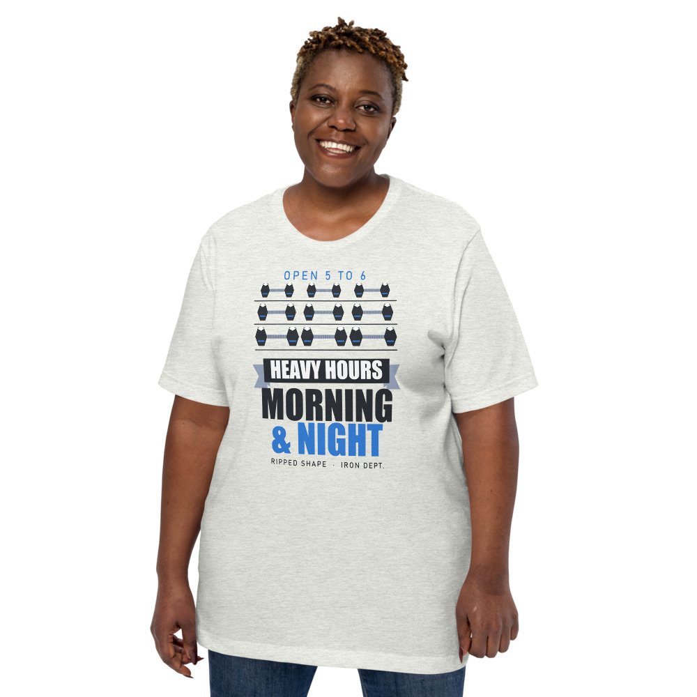 Ripped Shape Heavy Hours Strength Division Tee Front