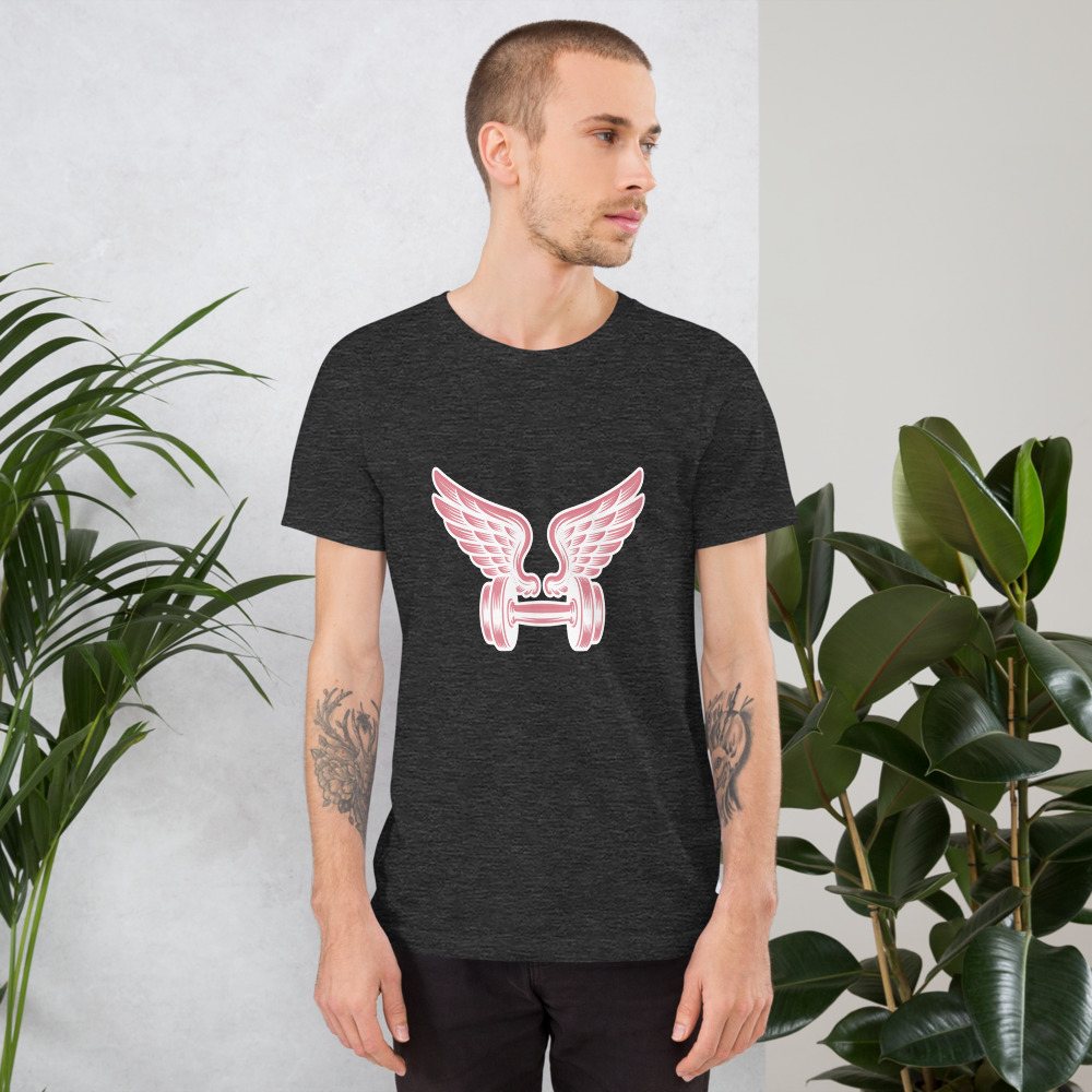 Ripped Shape Winged Dumbbell Icon Tee