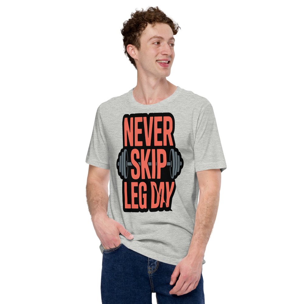 Ripped Shape Never Skip Leg Day Tee Front