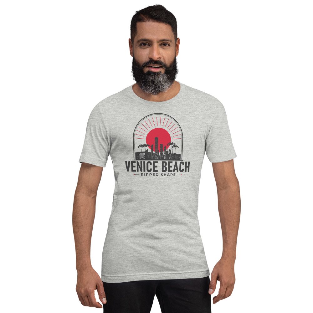 Ripped Shape Venice Beach Sunset Tee Front