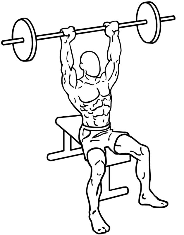 Illustration of a shoulder press