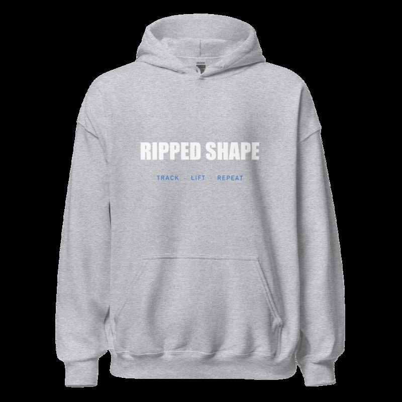 Ripped Shape Wordmark Hoodie Sport Grey