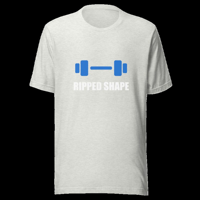 Ripped Shape Dumbbell Tee Ash