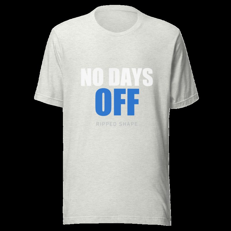 Ripped Shape No Days Off Tee Ash