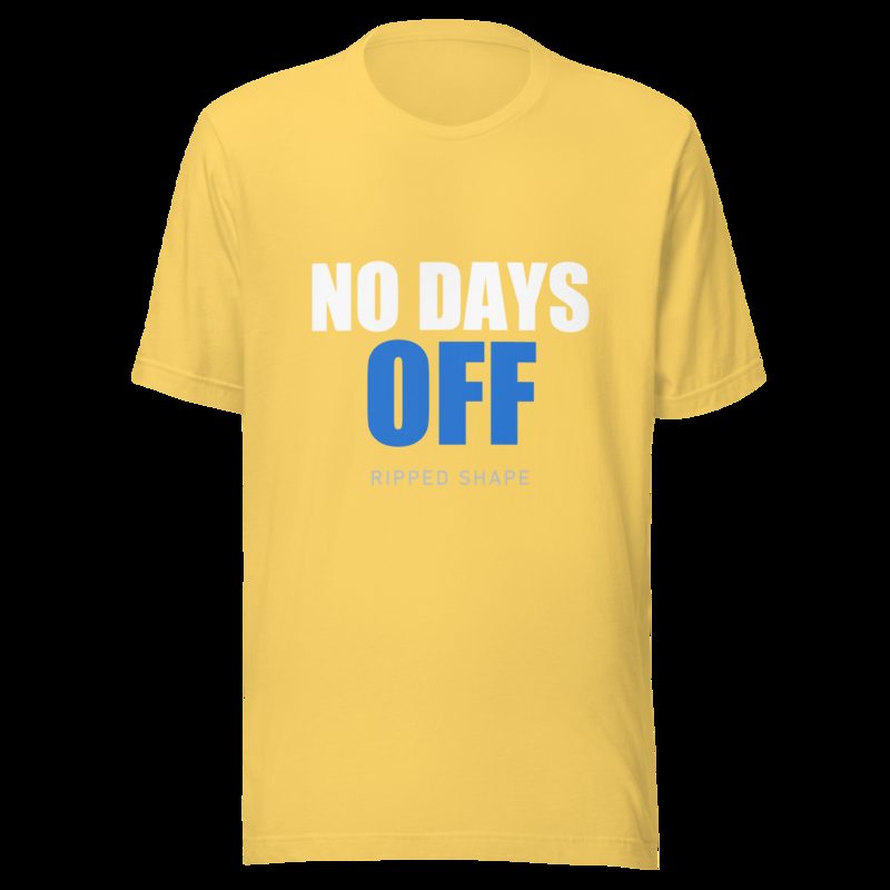 Ripped Shape No Days Off Tee Yellow