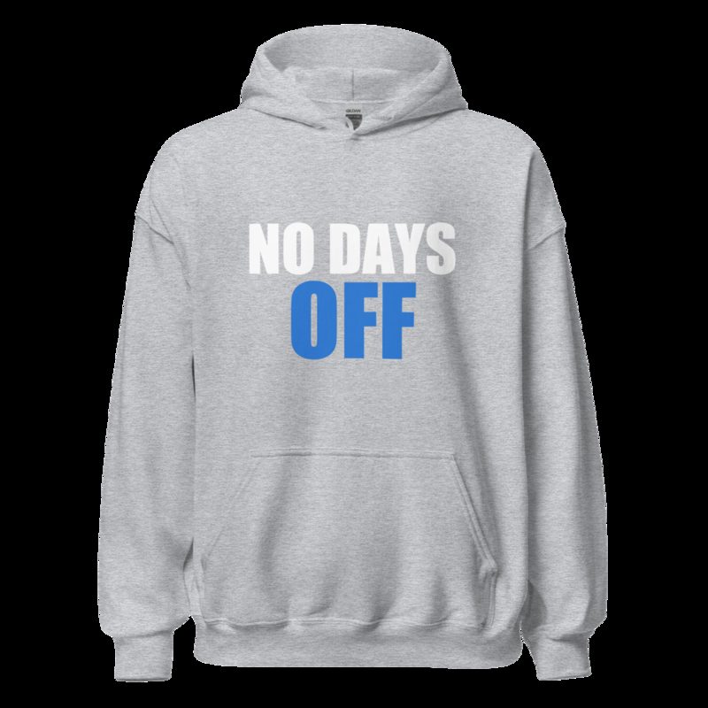 Ripped Shape No Days Off Hoodie Sport Grey