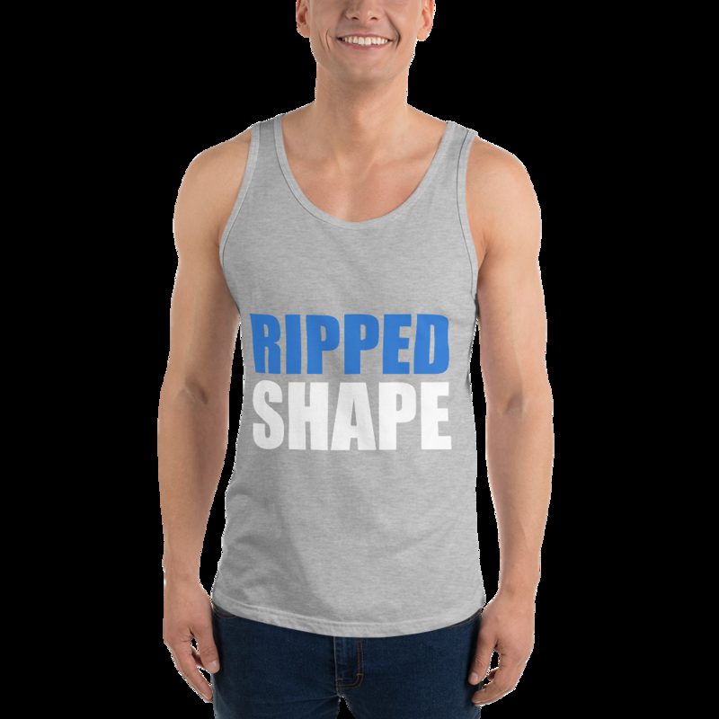 Ripped Shape Stacked Tank Athletic Heather