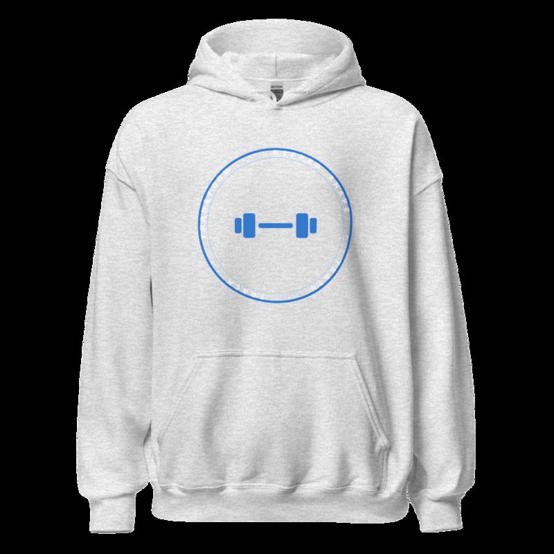 Ripped Shape Badge Hoodie Ash