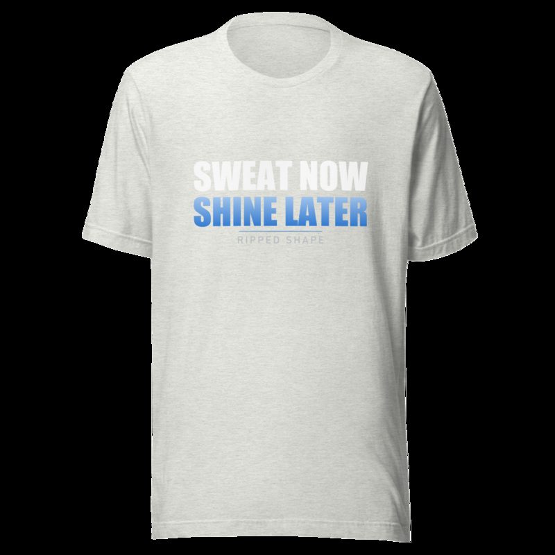 Ripped Shape Sweat Now Shine Later Tee Ash