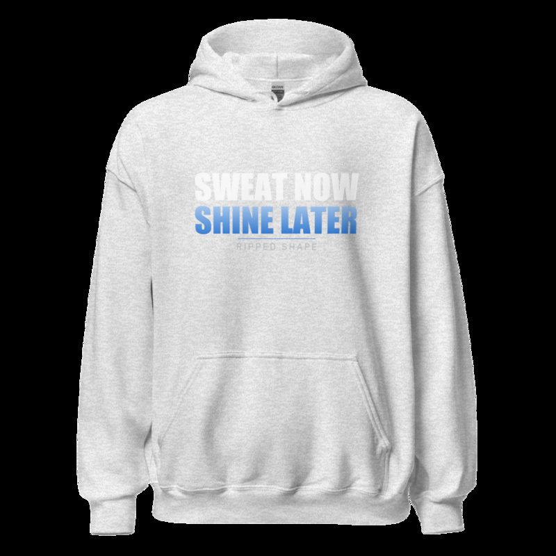Ripped Shape Sweat Now Shine Later Hoodie Ash