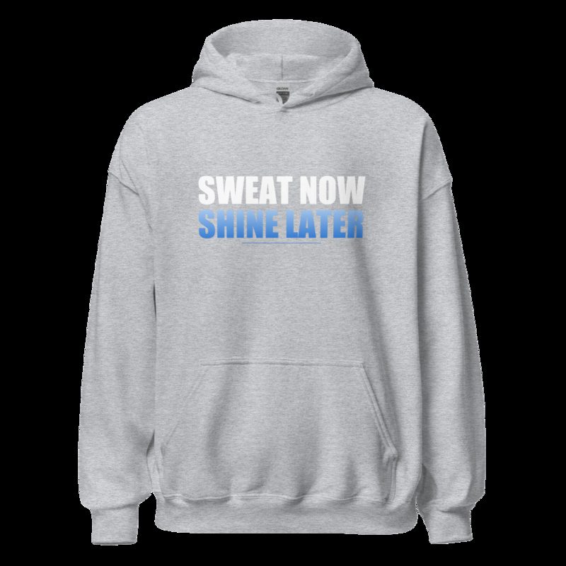 Ripped Shape Sweat Now Shine Later Hoodie Sport Grey
