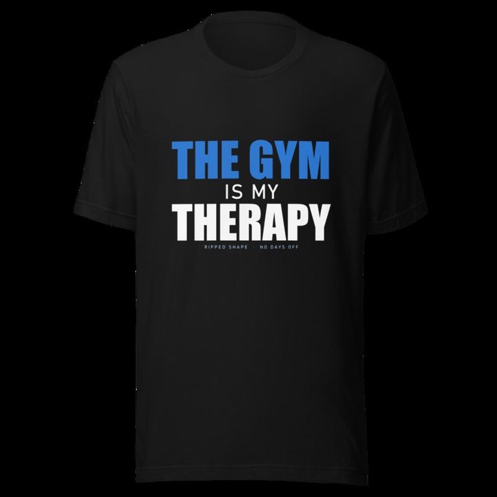 Ripped Shape Gym Therapy Tee in Black