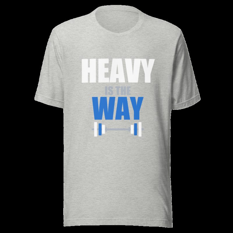 Ripped Shape Heavy Is The Way Iron Dept. Tee Athletic Heather