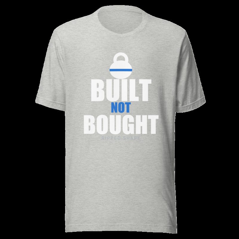 Ripped Shape Built Not Bought Iron Dept. Tee Athletic Heather