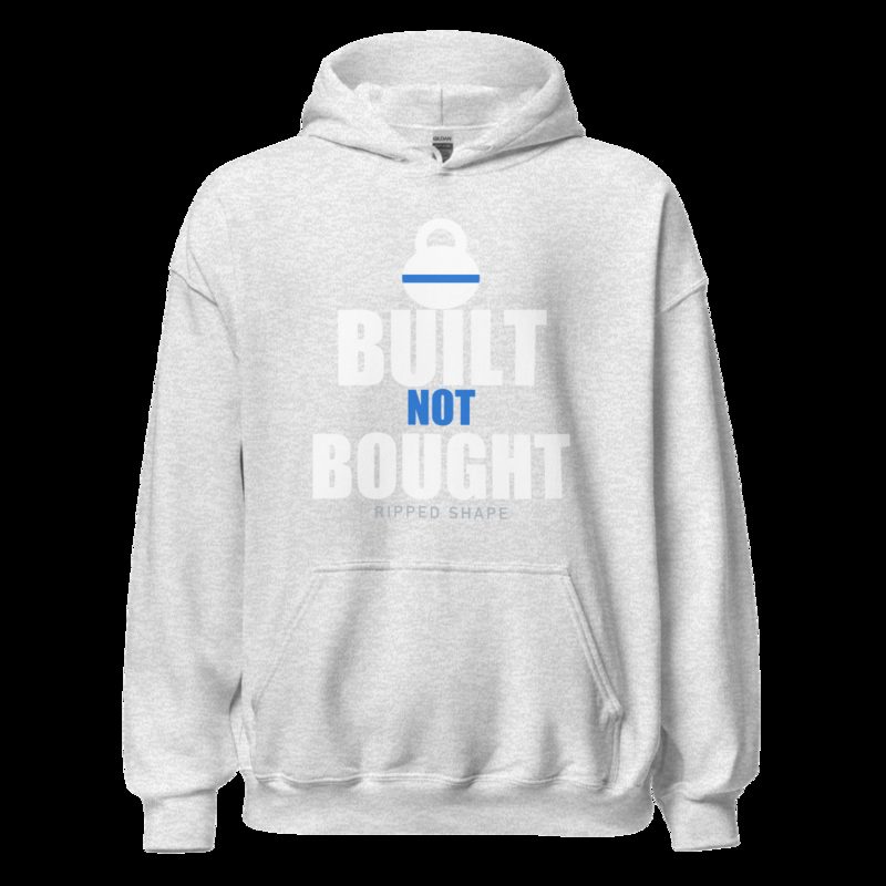 Ripped Shape Built Not Bought Iron Dept. Hoodie Ash