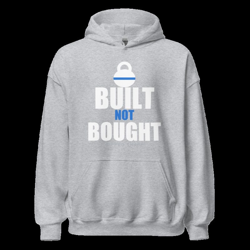 Ripped Shape Built Not Bought Iron Dept. Hoodie Sport Grey