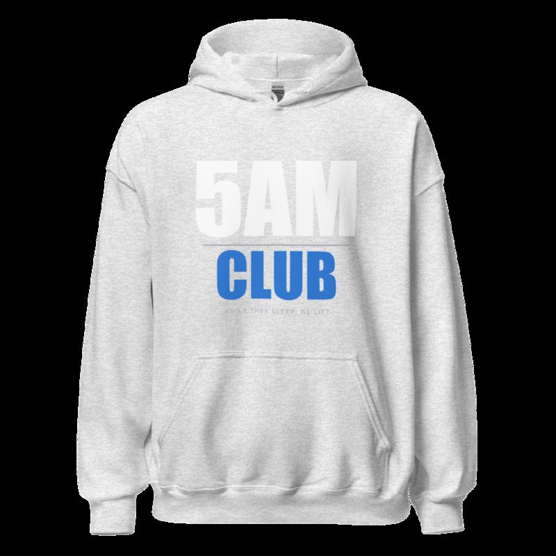 Ripped Shape 5AM Club Iron Dept. Hoodie Ash