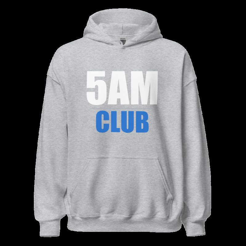 Ripped Shape 5AM Club Iron Dept. Hoodie Sport Grey