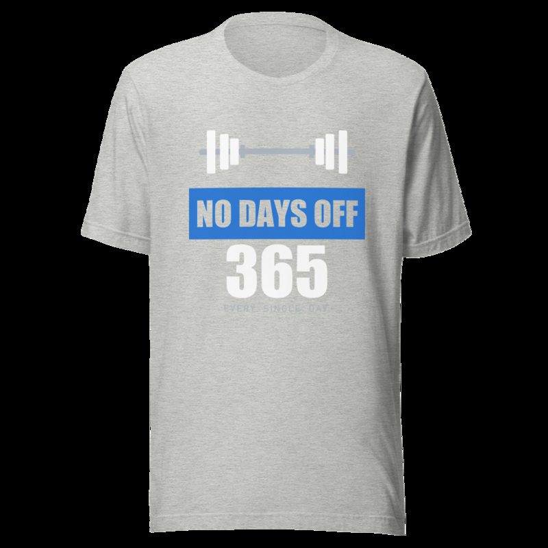 Ripped Shape No Days Off 365 Iron Dept. Tee Athletic Heather