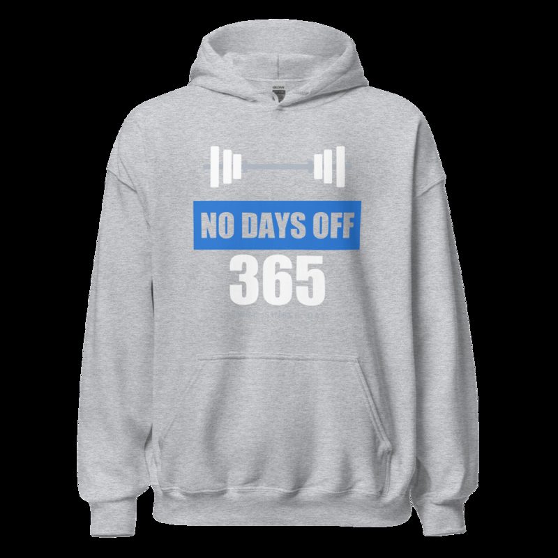 Ripped Shape No Days Off 365 Iron Dept. Hoodie Sport Grey