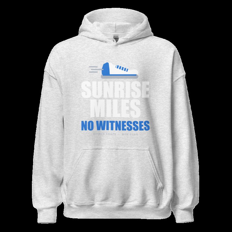 Ripped Shape Sunrise Miles, No Witnesses Sport Hoodie Ash