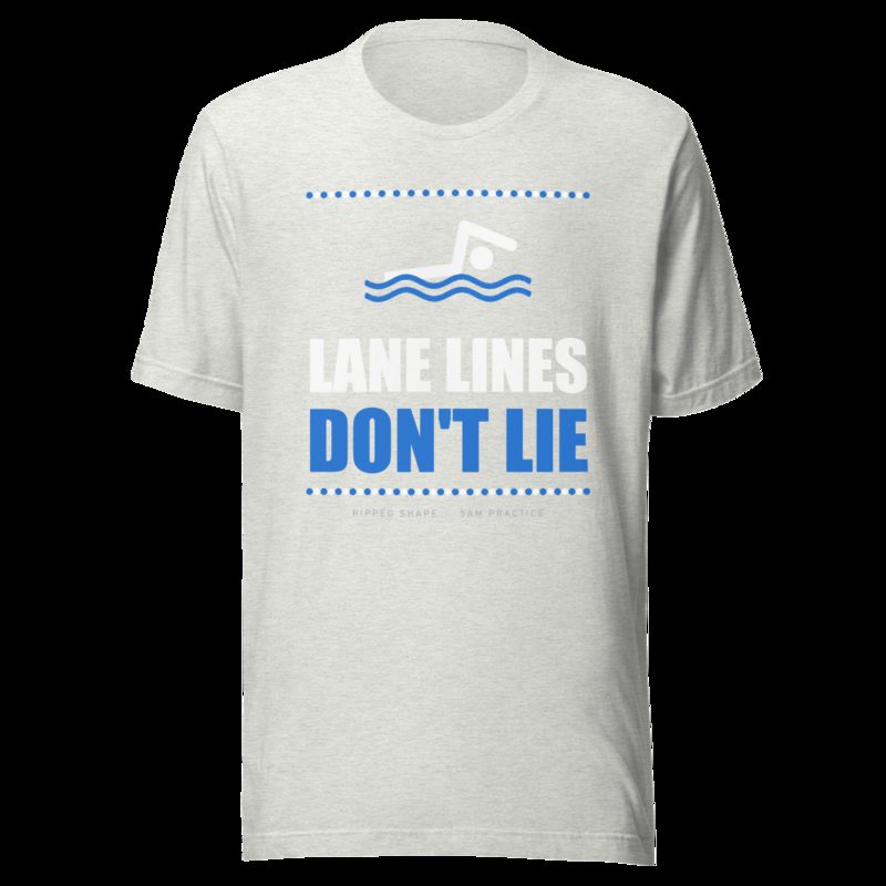 Ripped Shape Lane Lines Don't Lie Sport Tee Ash