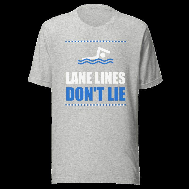 Ripped Shape Lane Lines Don't Lie Sport Tee Athletic Heather